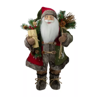 24'' Country Rustic Santa Claus with Snowflake Jacket Christmas Figure