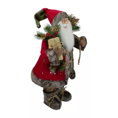 24'' Country Rustic Santa Claus with Snowflake Jacket Christmas Figure