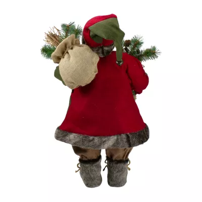 24'' Country Rustic Santa Claus with Snowflake Jacket Christmas Figure