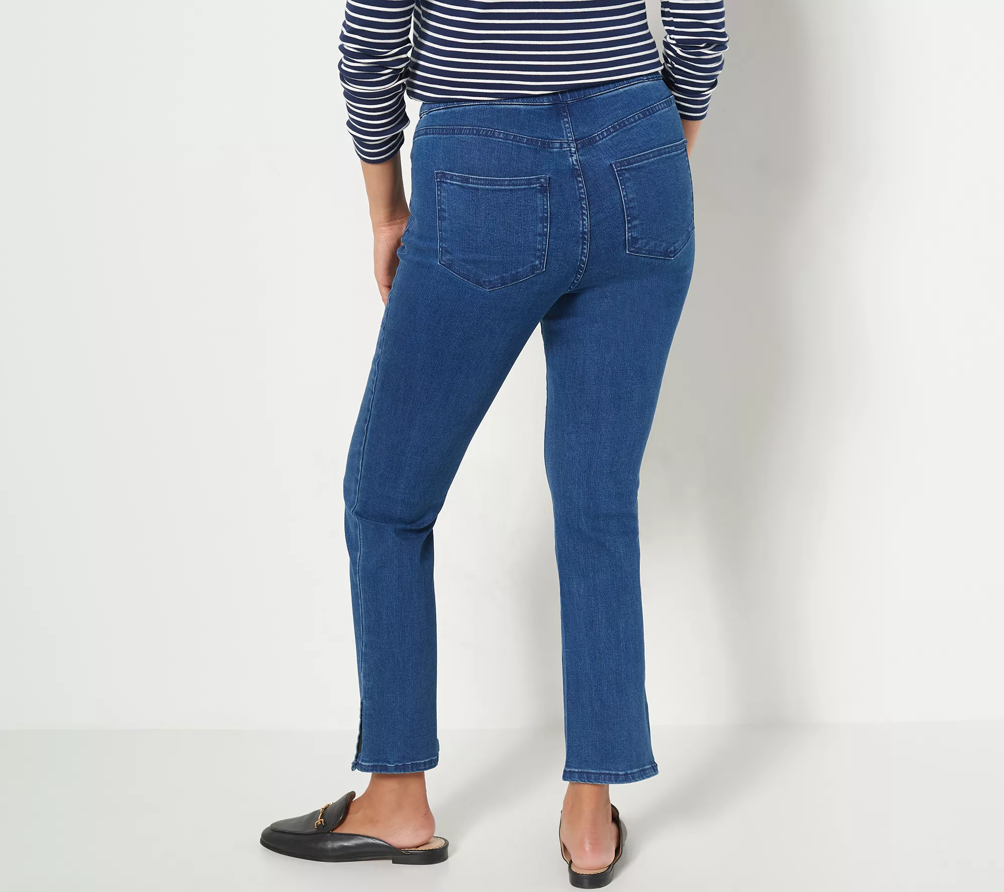 "As Is" Isaac Mizrahi Live! Petite True Denim Straight Ankle Jeans