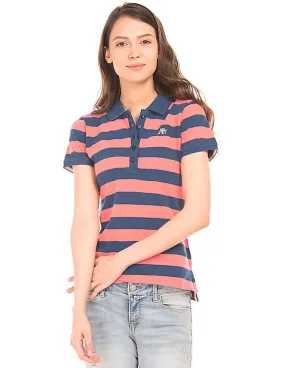 Aeropostale Striped Pique Polo Shirt