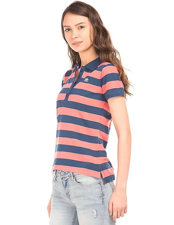 Aeropostale Striped Pique Polo Shirt