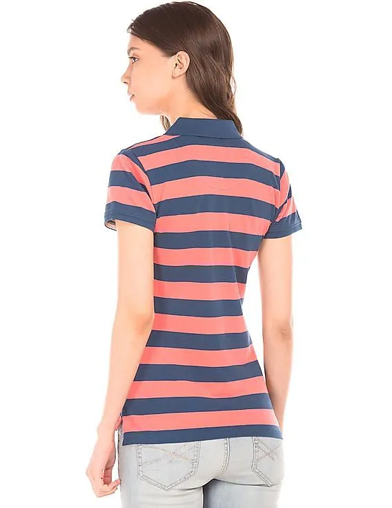 Aeropostale Striped Pique Polo Shirt