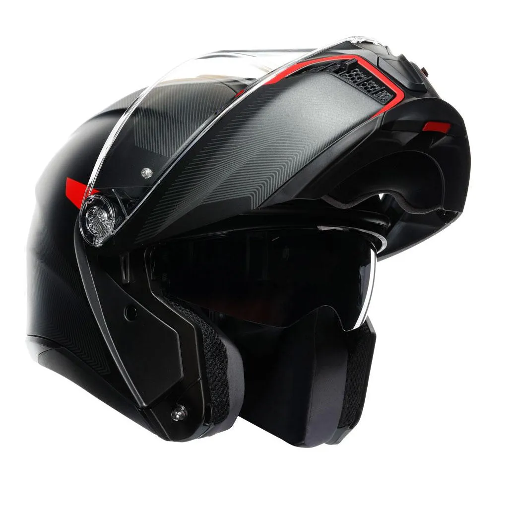 AGV - Tourmodular Fequency Grey/Red Modular Helmet