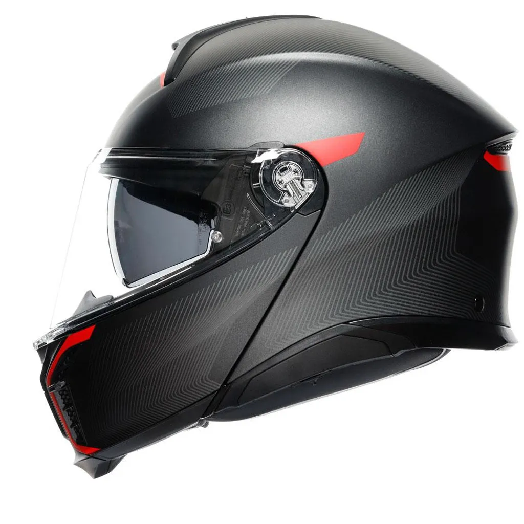 AGV - Tourmodular Fequency Grey/Red Modular Helmet