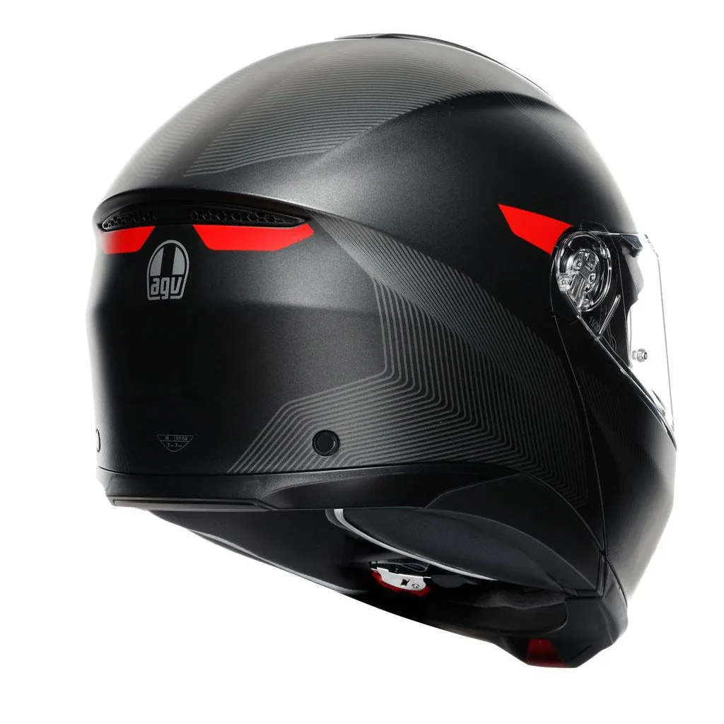 AGV - Tourmodular Fequency Grey/Red Modular Helmet