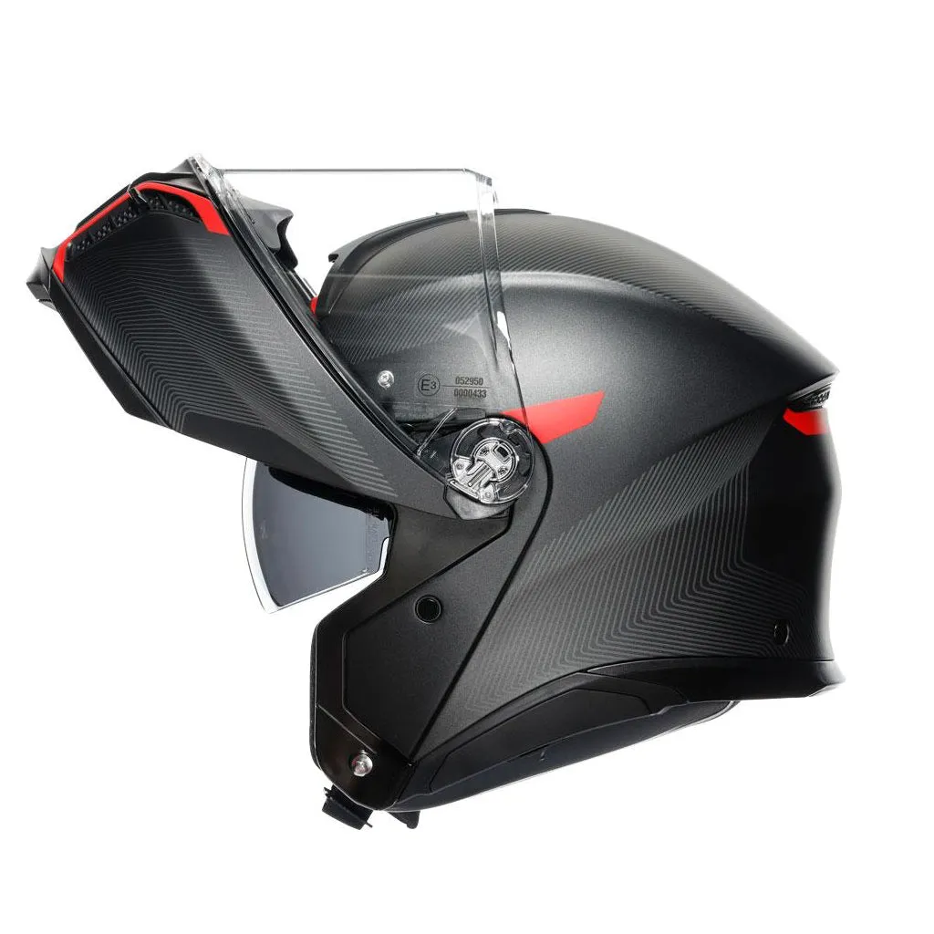 AGV - Tourmodular Fequency Grey/Red Modular Helmet