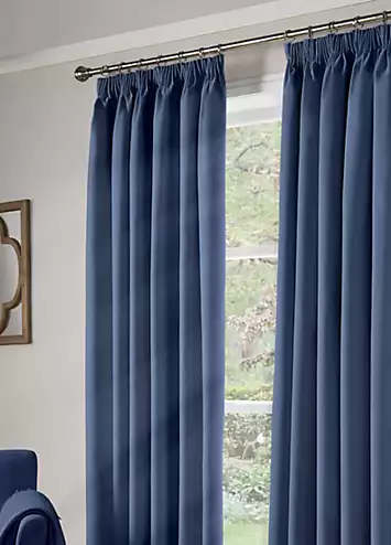 Alan Symonds Essential Blackout Pair of Pencil Pleat Curtains | Kaleidoscope