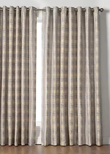 Alan Symonds Reflections Jacquard Lined Pair of Eyelet Curtains | Kaleidoscope