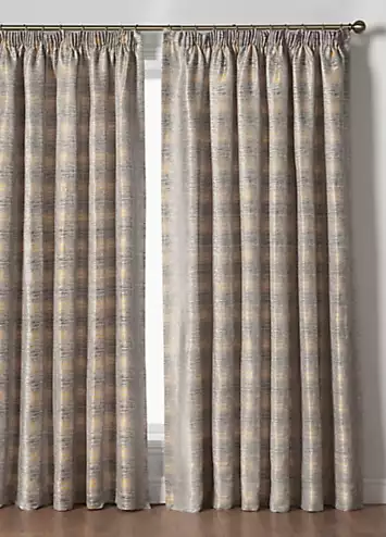 Alan Symonds Reflections Jacquard Lined Pair of Pencil Pleat Curtains | Kaleidoscope