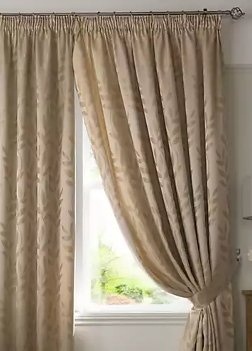 Alan Symonds Tivoli Jacquard Lined Pair of Pencil Pleat Curtains | Kaleidoscope