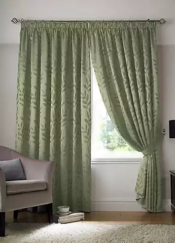 Alan Symonds Tivoli Jacquard Lined Pair of Pencil Pleat Curtains | Kaleidoscope