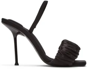 Alexander Wang Black Scrunchie Julie Heeled Sandals