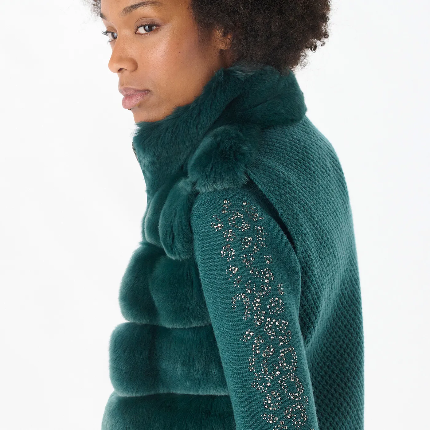 Anna Chinchilla Cashmere Emerald Vest