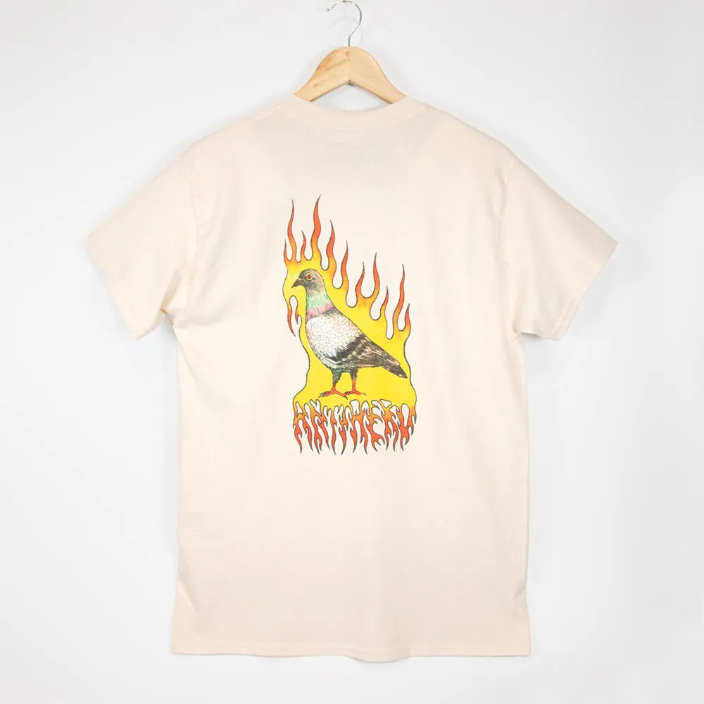 Anti Hero Skateboards - Flame Pigeon T-Shirt - Natural / Multi