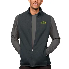 Antigua NDSU Bison Heather Charcoal Course Full-Zip Vest