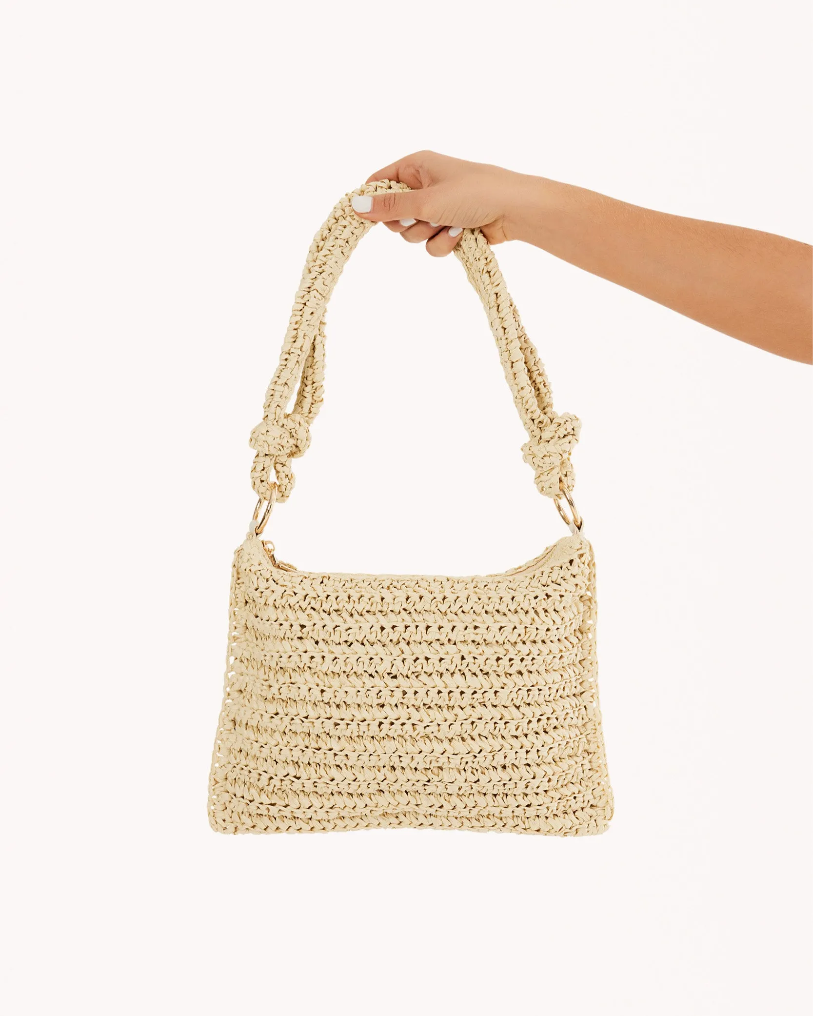 AQUILA SHOULDER BAG - NATURAL RAFFIA