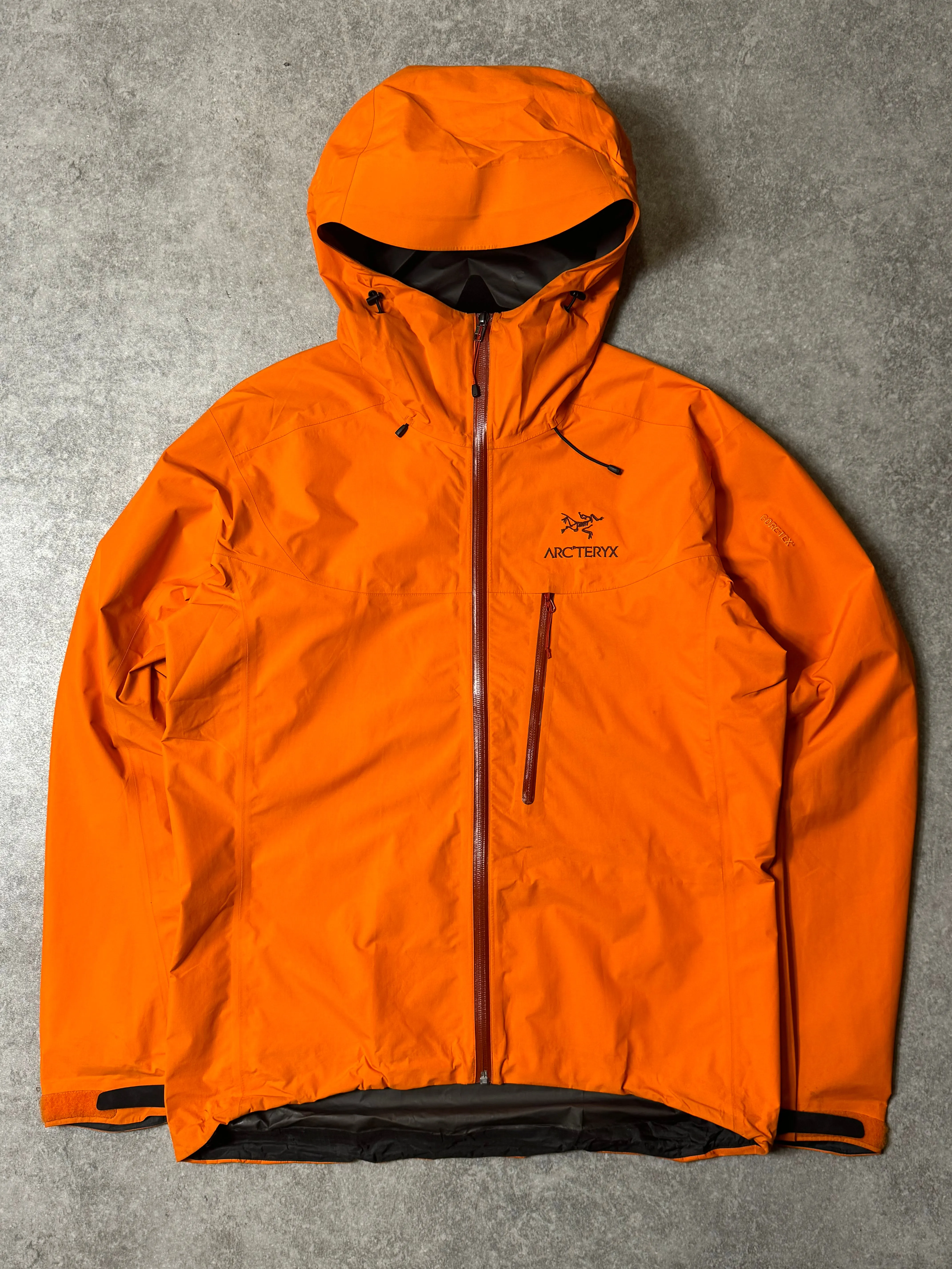 Arc'teryx Orange GORE-TEX Hooded Full Zip Jacket