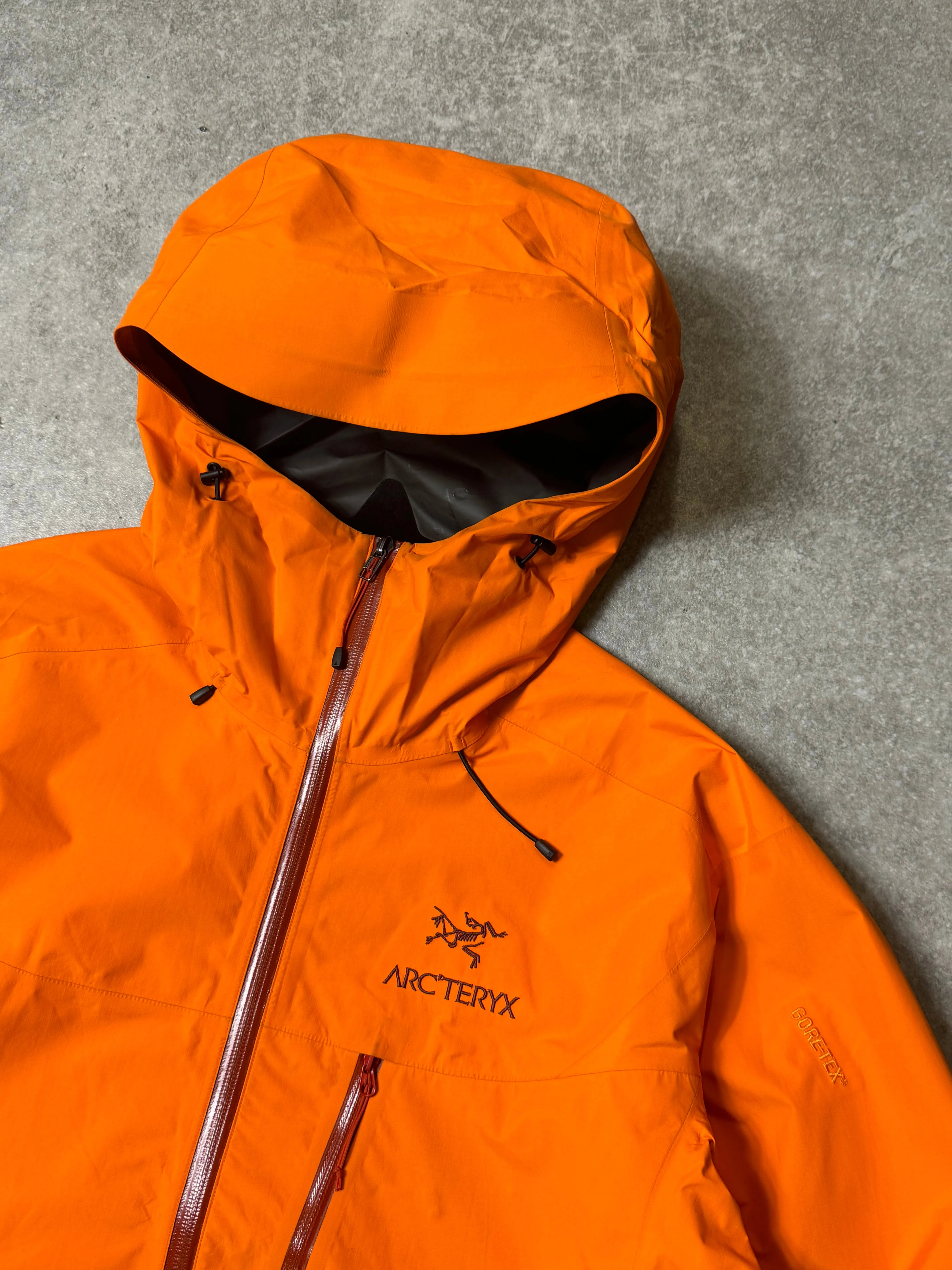 Arc'teryx Orange GORE-TEX Hooded Full Zip Jacket