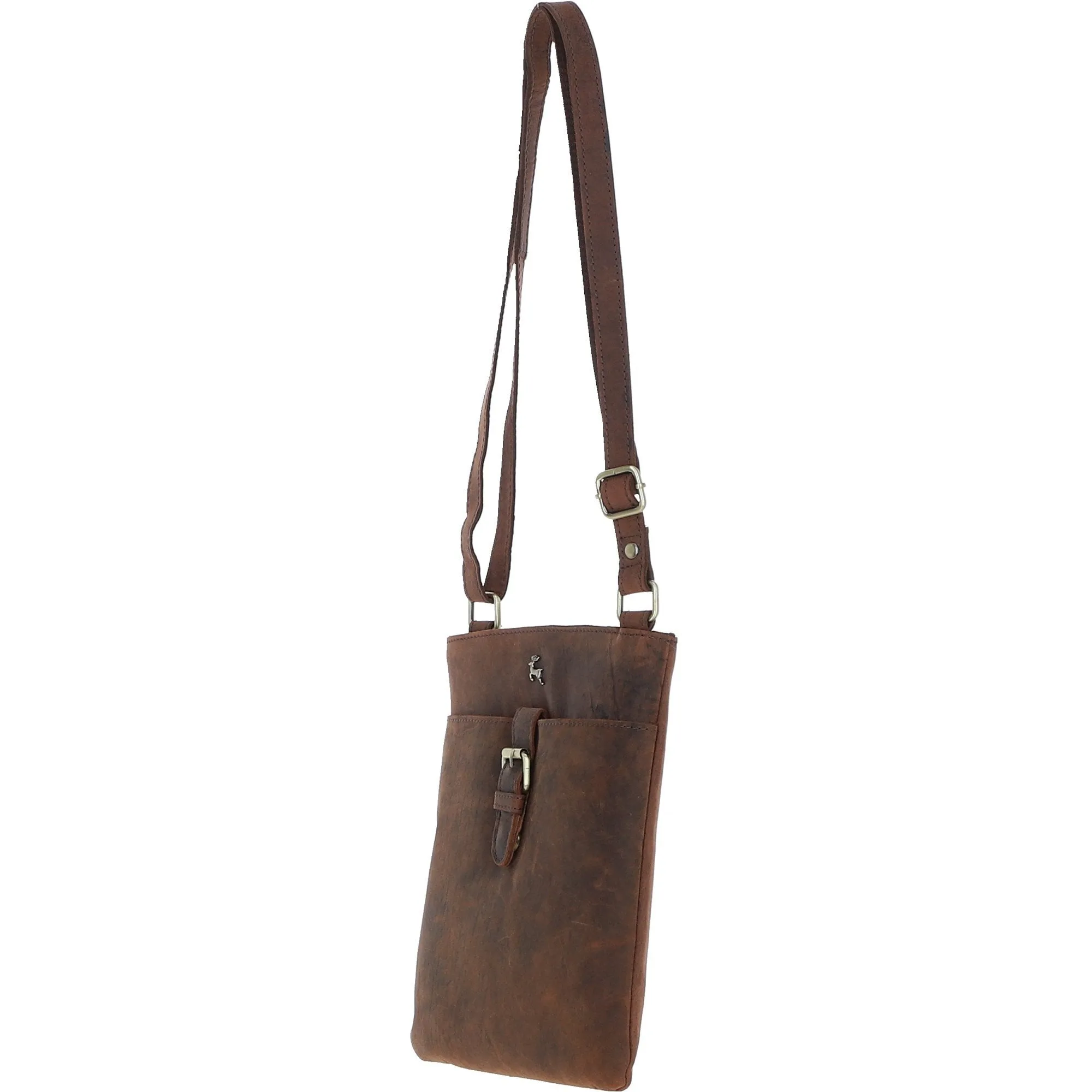 Ashwood Bronco Flap Over Crossbody Bag Mud/brown: ELA 2770