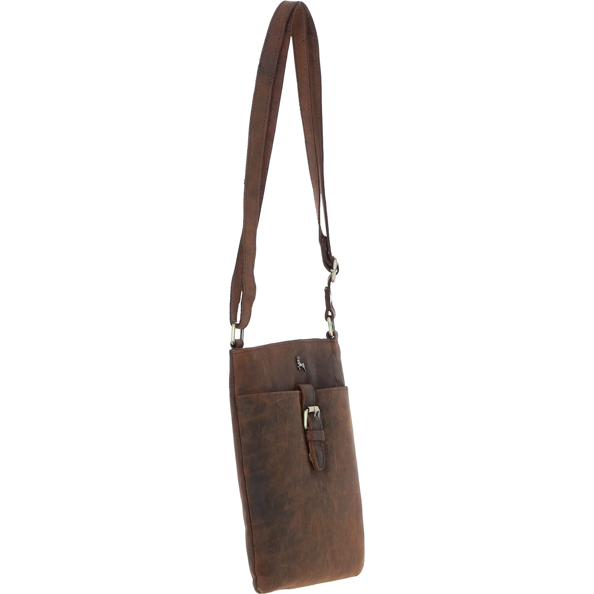 Ashwood Bronco Flap Over Crossbody Bag Mud/brown: ELA 2770