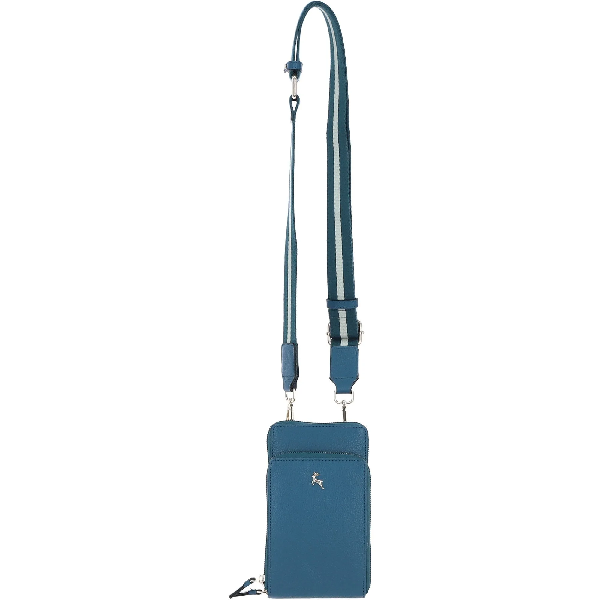 Ashwood Leather Luxury Crossbody Phone Bag Design-X Teal: X-31