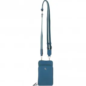 Ashwood Leather Luxury Crossbody Phone Bag Design-X Teal: X-31