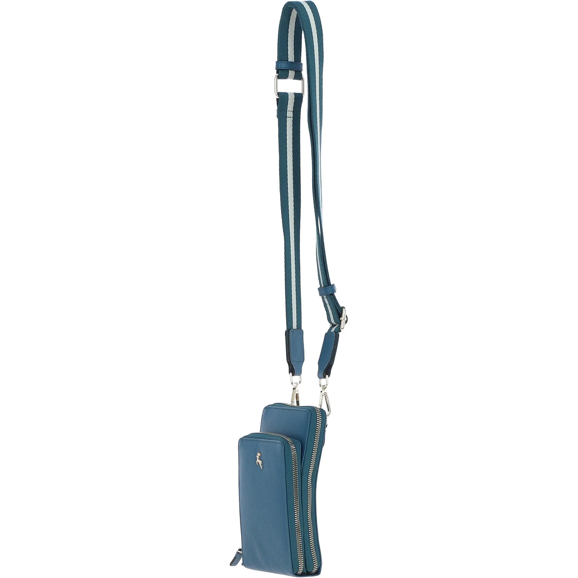 Ashwood Leather Luxury Crossbody Phone Bag Design-X Teal: X-31