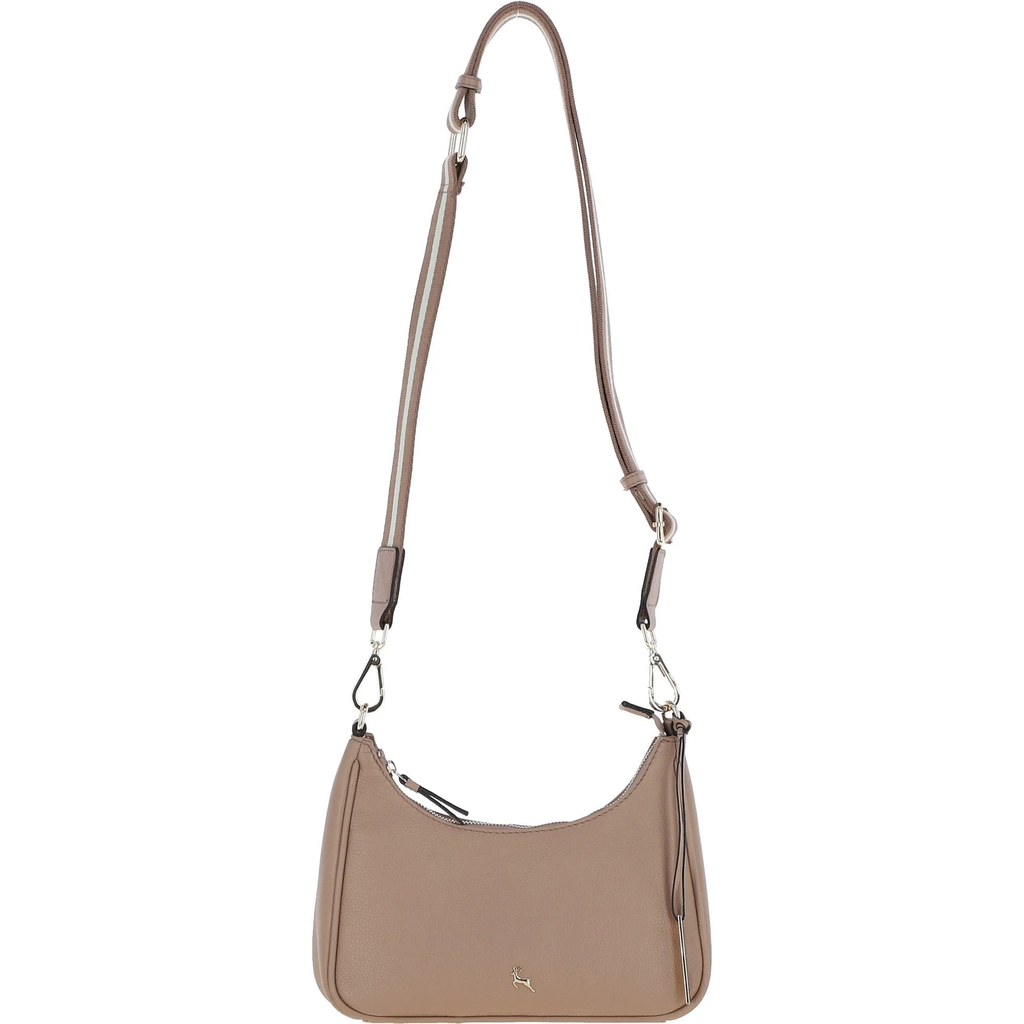 Ashwood Real Leather Crossbody Bag with Webbing Strap Parafin: 64296