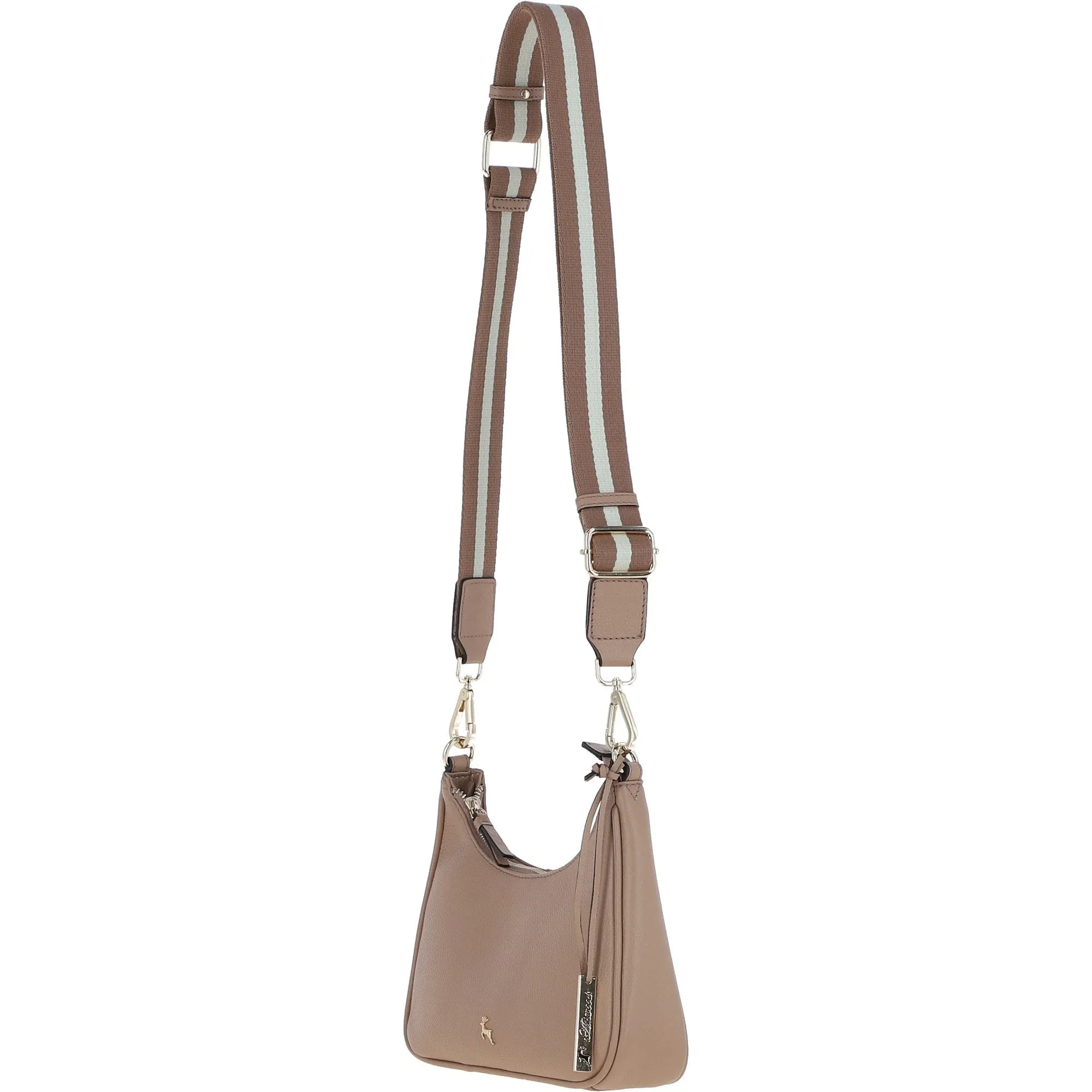 Ashwood Real Leather Crossbody Bag with Webbing Strap Parafin: 64296