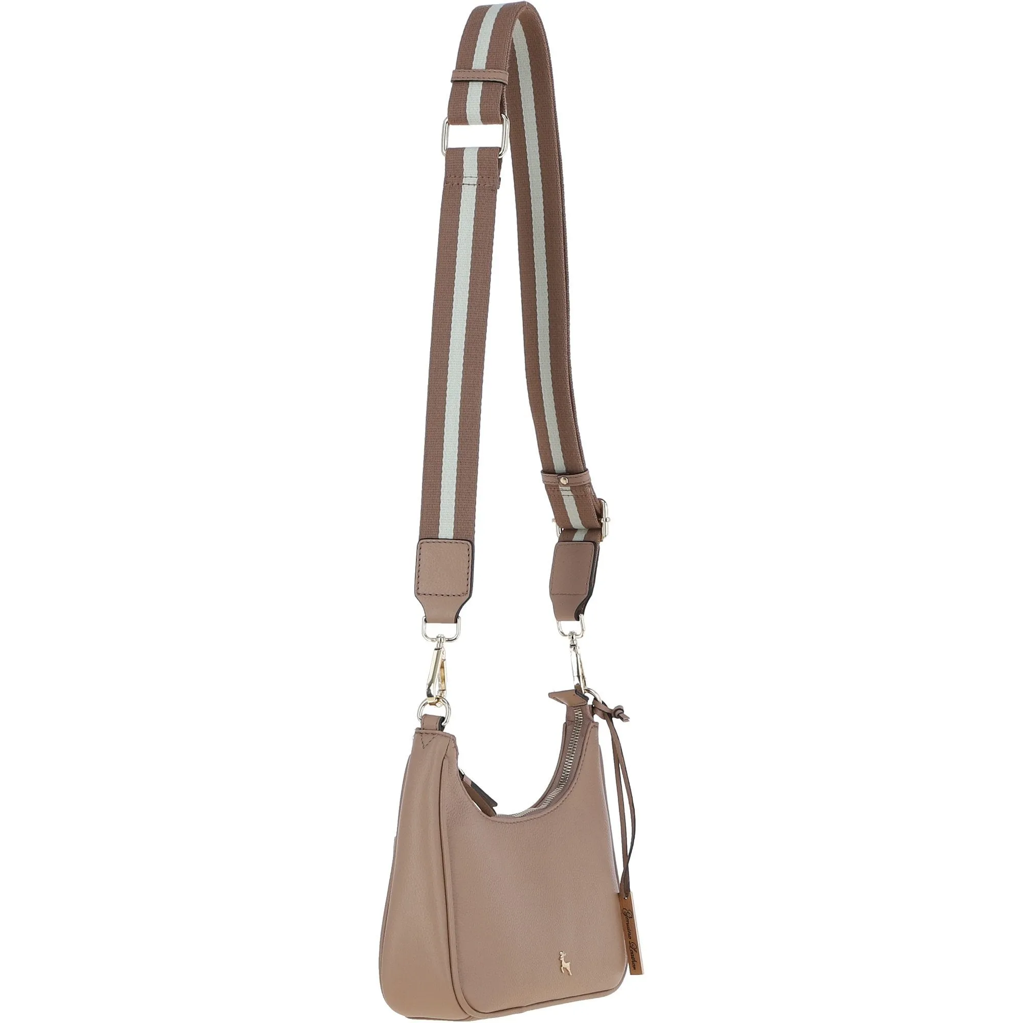 Ashwood Real Leather Crossbody Bag with Webbing Strap Parafin: 64296