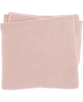 Babies' Knitted Cotton Blanket in Mauve Chalk | Postie