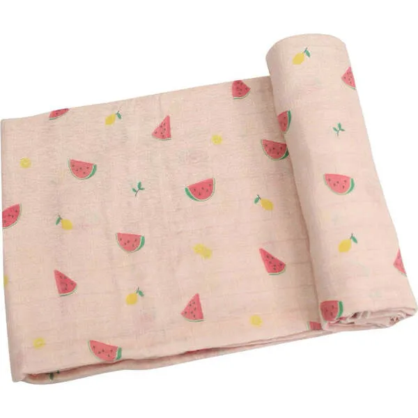 Bamboo Little Swaddle Blanket, Watermelon