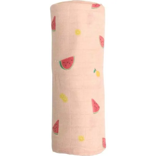 Bamboo Little Swaddle Blanket, Watermelon