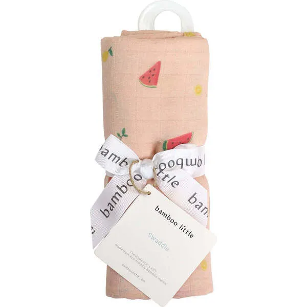 Bamboo Little Swaddle Blanket, Watermelon