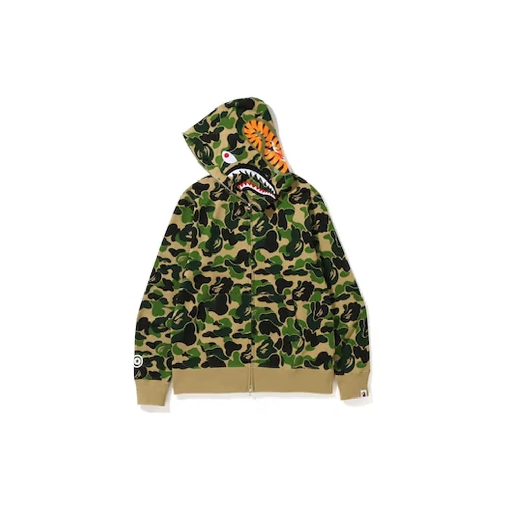 BAPE Big ABC Camo Shark Full Zip Hoodie Green