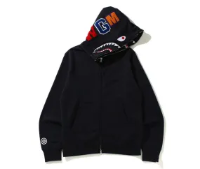 BAPE Double Side Shark Full Zip Hoodie Black