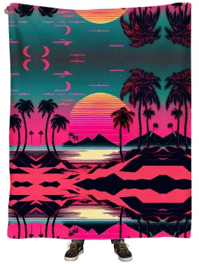 Beach Sunset Plush Blanket