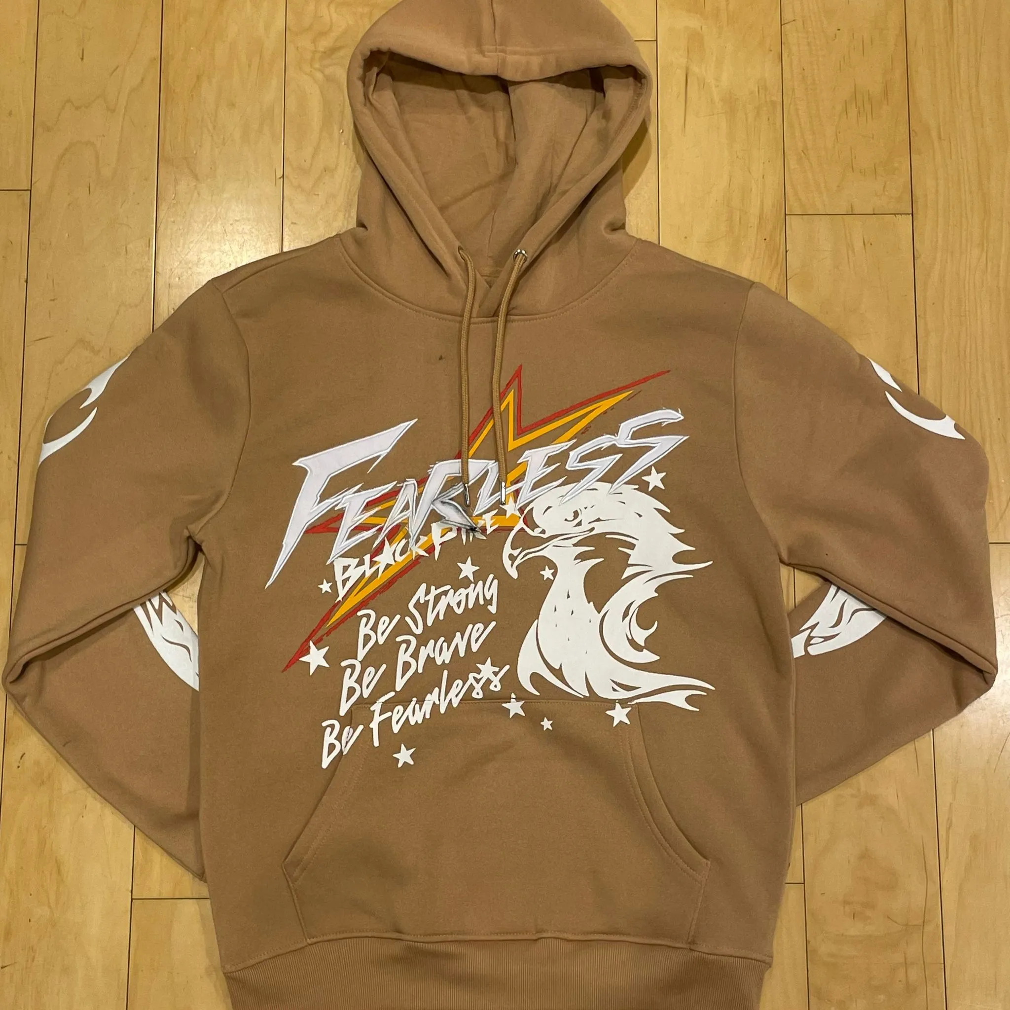 Black Pike Fleece Fearless Tan Hoodie