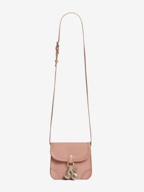 Bonpoint Girls Leather Tadam Crossbody Bag in Pink (16.5cm)