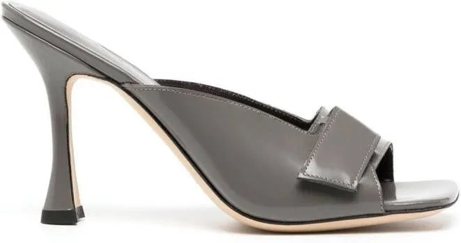 BY FAR Olivia 100mm mules Grey