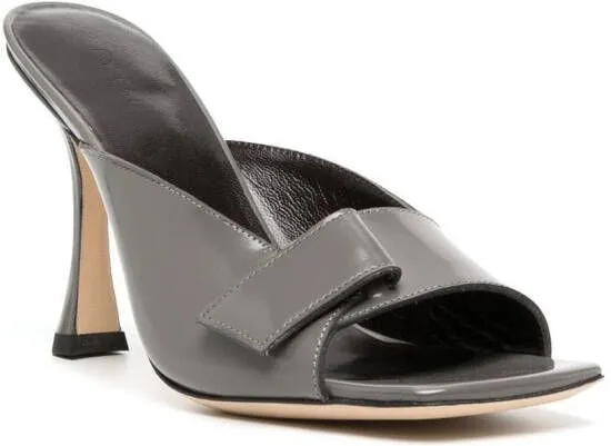 BY FAR Olivia 100mm mules Grey