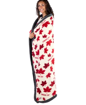 Canada Eh? Sherpa Throw Blanket