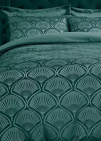 Catherine Lansfield Art Deco Pearl Duvet Cover Set | Kaleidoscope