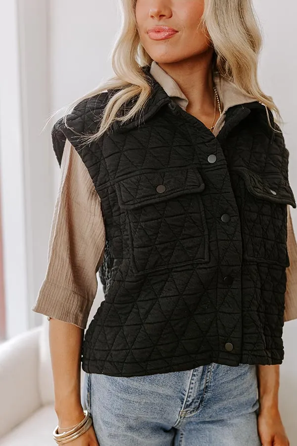 Cedar Creek Quilted Vest in Black