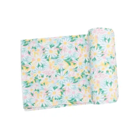 Color Fill Daisies Swaddle Blanket