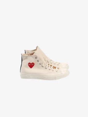 COMME DES GARCONS PLAY X CONVERSE - Chuck Taylor 70 Small Red Heart High Top Sneakers