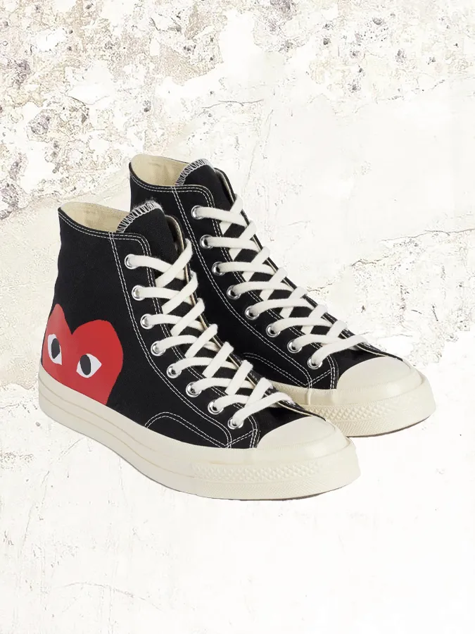 Comme Des Garons PLAY CONVERSE Red Heart Chuck Taylor All Star ’70 High