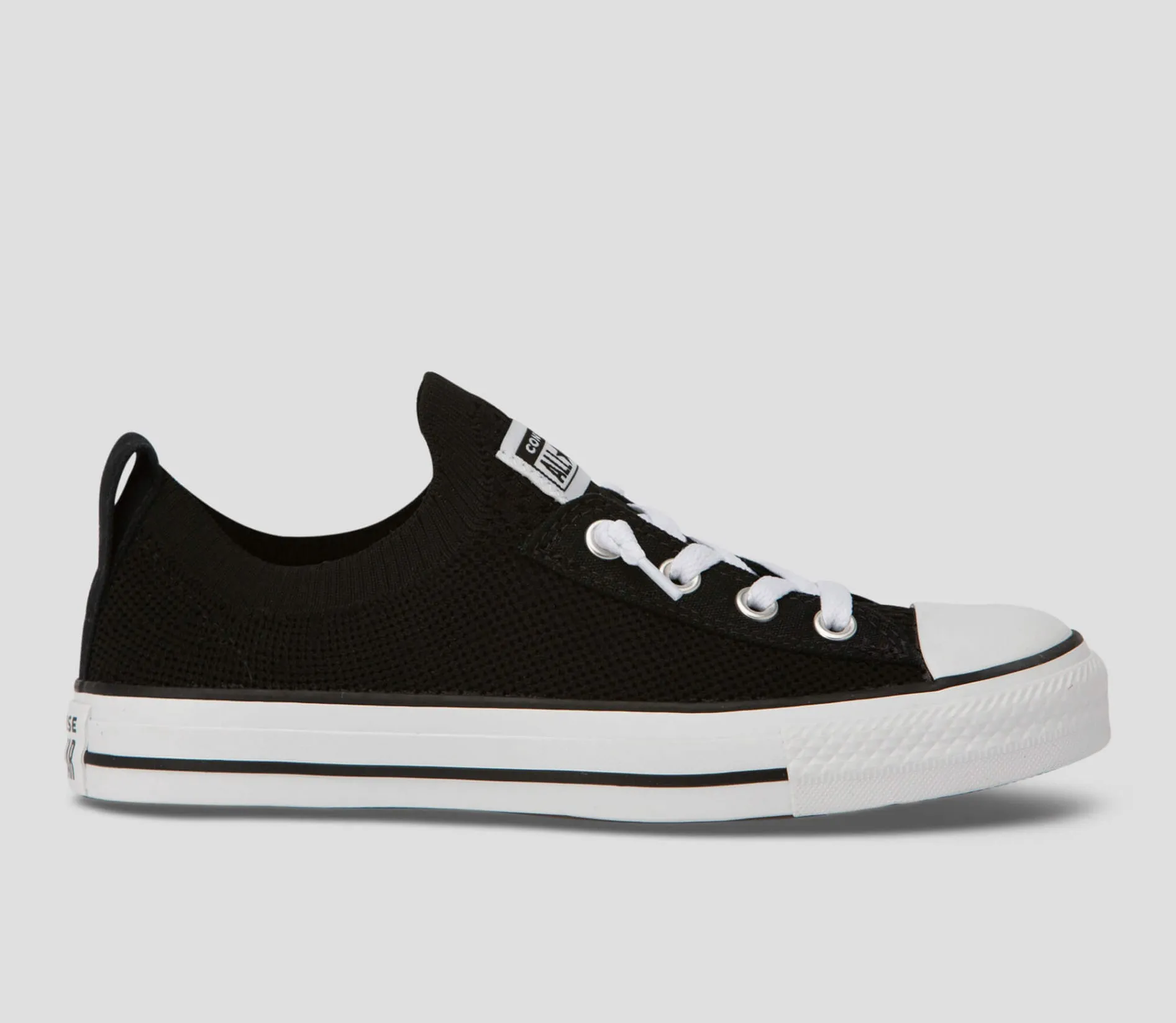 CONVERSE WOMENS Chuck Taylor All Star Shoreline Knit Slip Low Top - Black