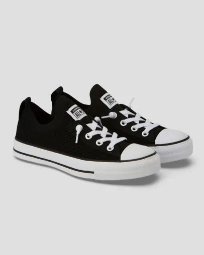 CONVERSE WOMENS Chuck Taylor All Star Shoreline Knit Slip Low Top - Black